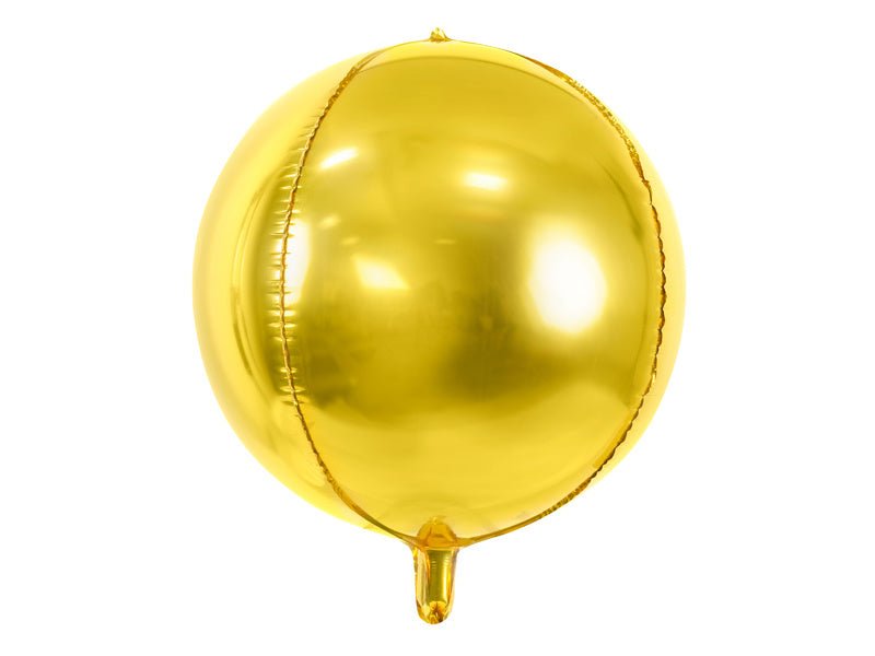 Helium Ballon Rond Goud Leeg 40cm van Partydeco koop je bij Partywinkel