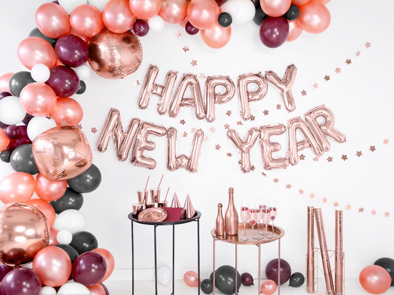 Helium Ballon Rond Rose Goud Leeg 40cm van Partydeco koop je bij Partywinkel