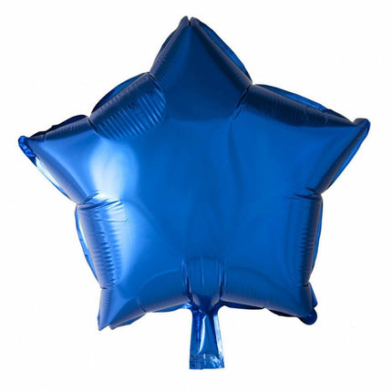 Helium Ballon Ster Blauw 46cm leeg van WeFiesta koop je bij Partywinkel