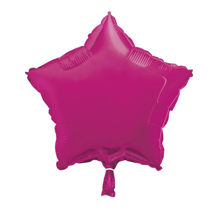 Helium Ballon Ster Fuschia Leeg 45cm van Unique koop je bij Partywinkel