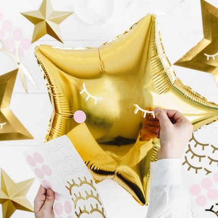 Helium Ballon Ster Goud Glansend Leeg 48cm van Partydeco koop je bij Partywinkel