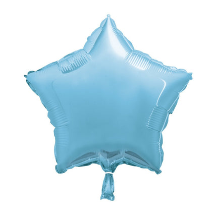 Helium Ballon Ster Lichtblauw Leeg 45cm van Unique koop je bij Partywinkel