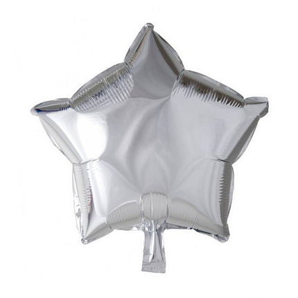 Helium Ballon Ster Zilver 45cm leeg - Partywinkel - 5712735003946