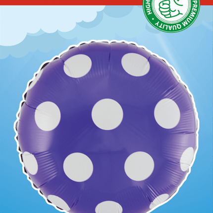 Helium Ballon Stippen Paars 45cm leeg van WeFiesta koop je bij Partywinkel