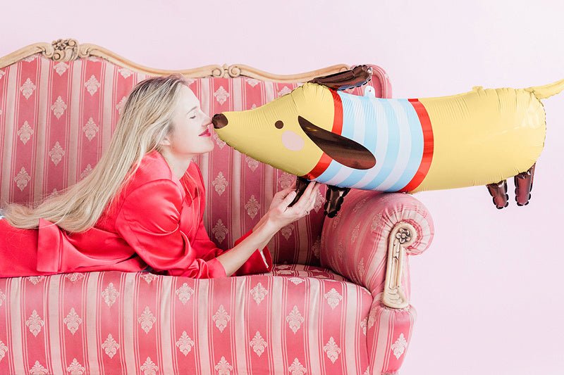 Helium Ballon Tekkel Leeg 96cm van Partydeco koop je bij Partywinkel