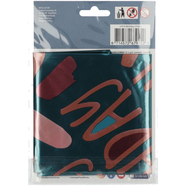 Helium Ballon Verjaardag Happy Birthday Blauw Rose Goud Leeg 45cm van Folat koop je bij Partywinkel