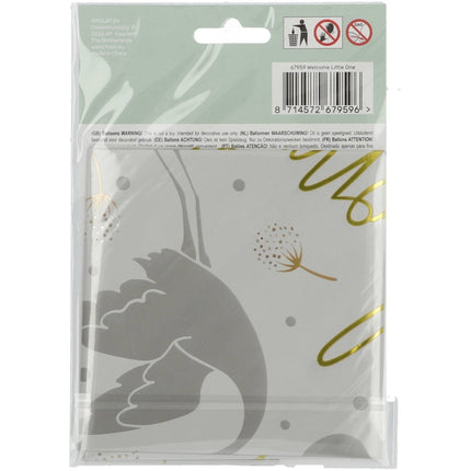 Helium Ballon Welcome Little One Ooievaar Leeg 45cm van Folat koop je bij Partywinkel