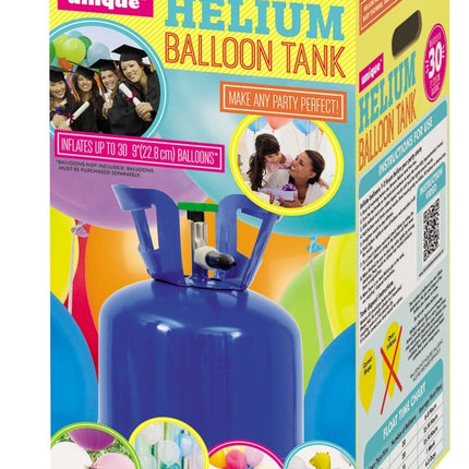 Helium Tank met 30 Ballonnen en Lint - Partywinkel - 8719267034001
