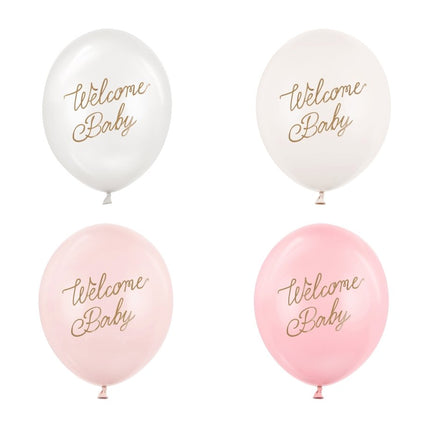 Hello Baby Ballonnen 30cm 50st van Partydeco koop je bij Partywinkel