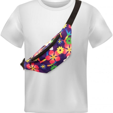 Heuptasje Flower Power Paars van PartyXplosion koop je bij Partywinkel