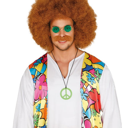 Hippie 60S Bril Groen 12,5cm - Partywinkel - 8434077270011
