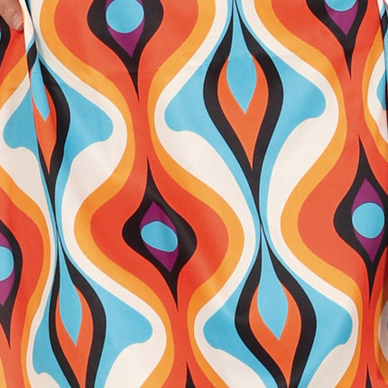 Hippie 60S Kostuum Blauw Oranje Dames - Partywinkel - 8434077860632