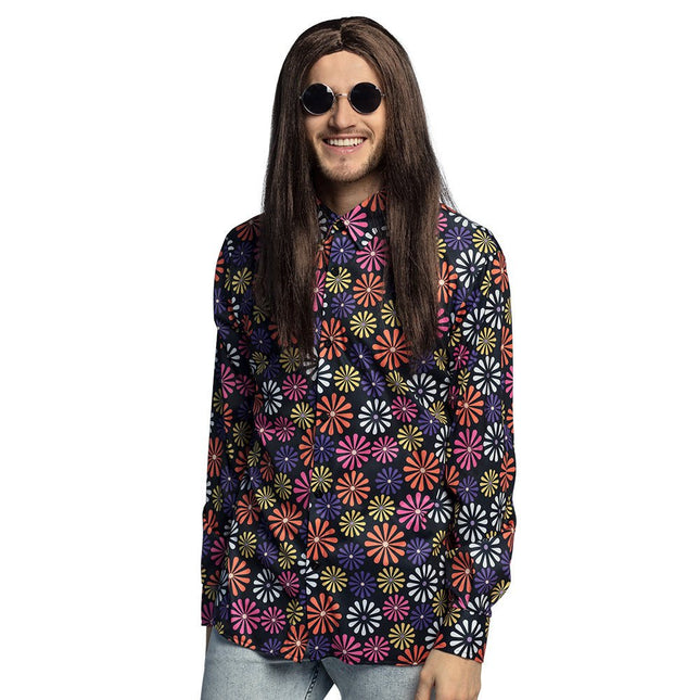 Hippie Blouse Heren Bloemen van Boland koop je bij Partywinkel