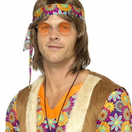 Hippie Bril Oranje van Smiffys koop je bij Partywinkel