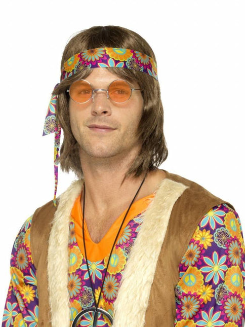 Hippie Bril Oranje van Smiffys koop je bij Partywinkel