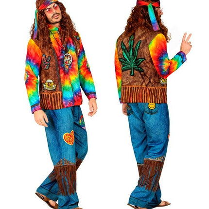 Hippie kostuum gekleurd Uni van Widmann koop je bij Partywinkel