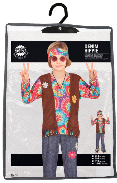 Hippie Kostuum Jongen Bloemen van Fiestas Guirca koop je bij Partywinkel