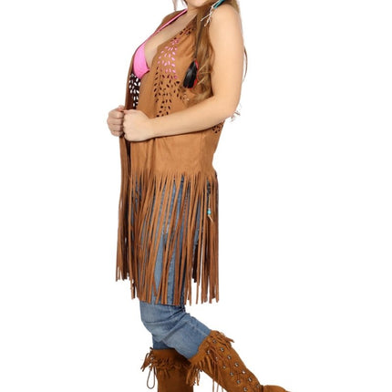 Hippie Vest Lang Dames van Wilbers & Wilbers koop je bij Partywinkel