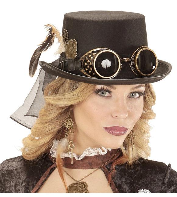 Hoed Steampunk Bril van Widmann koop je bij Partywinkel