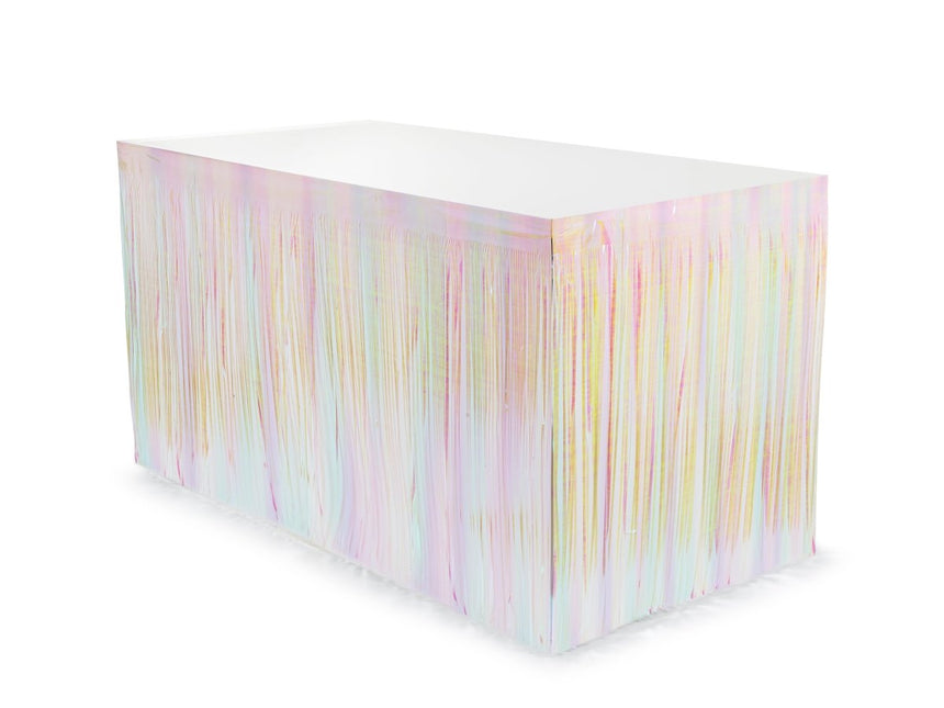 Holografisch Tafelrok 3m van Partydeco koop je bij Partywinkel