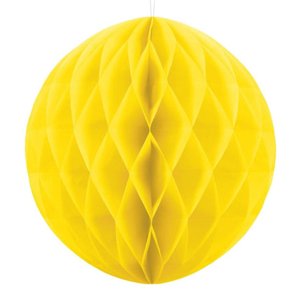 Honeycomb Bal Geel 30cm van Partydeco koop je bij Partywinkel