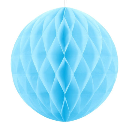 Honeycomb Bal Lichtblauw 40cm van Partydeco koop je bij Partywinkel