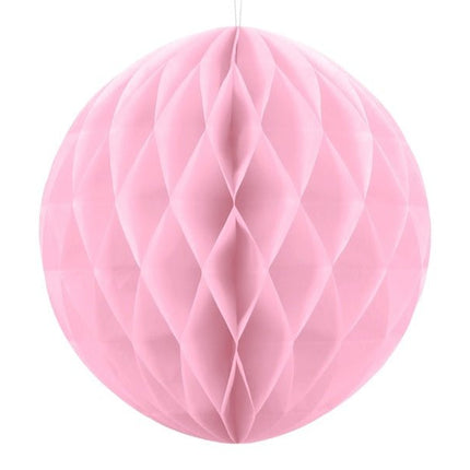 Honeycomb Bal Lichtroze 20cm van Partydeco koop je bij Partywinkel