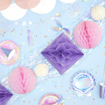 Honeycomb Bal Lichtroze 30cm van Partydeco koop je bij Partywinkel