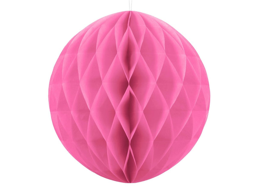 Honeycomb Bal Roze 30cm van Partydeco koop je bij Partywinkel