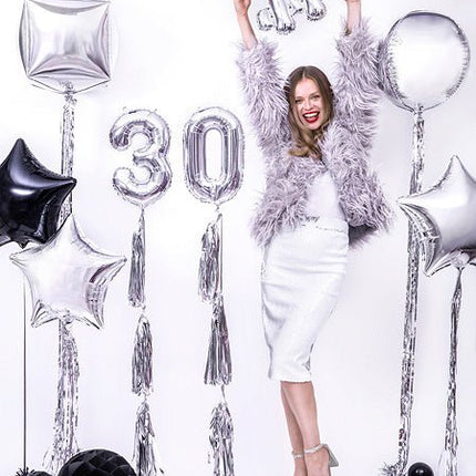 Honeycomb Bal Zwart 40cm van Partydeco koop je bij Partywinkel