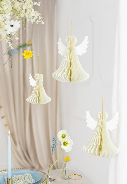 Honeycomb Engel 24cm van Partydeco koop je bij Partywinkel