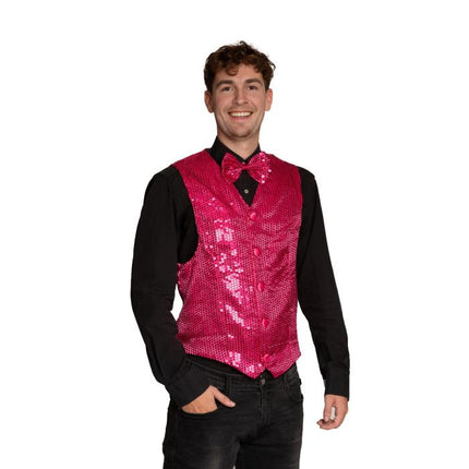 Kardigan + kokarda w kolorze różowym