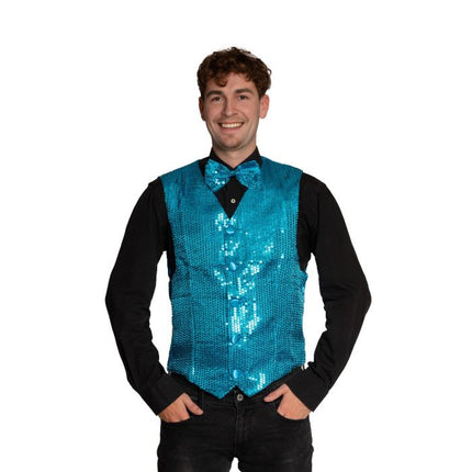 Kardigan + muszka turkusowy