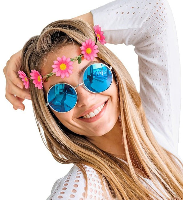 Hoofdband Bloemen Roze van Widmann koop je bij Partywinkel