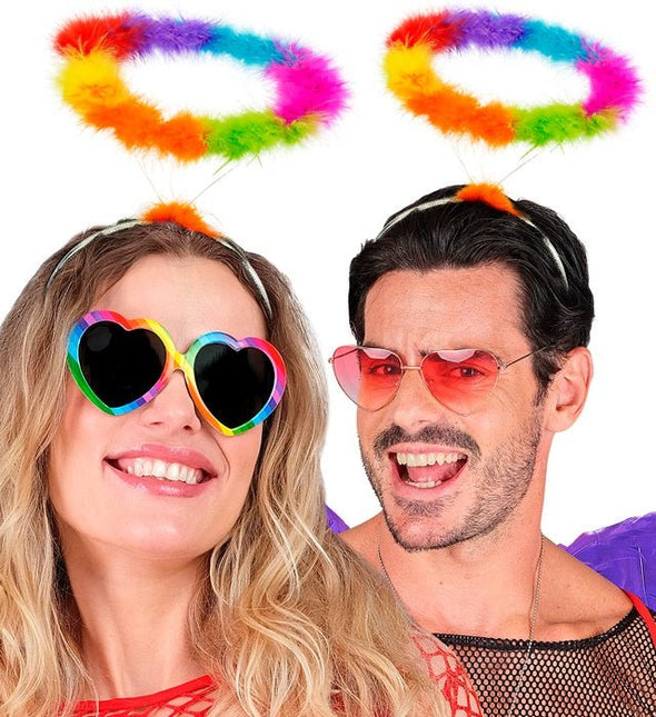 HOOFDBAND HALO ENGEL REGENBOOG van Widmann koop je bij Partywinkel