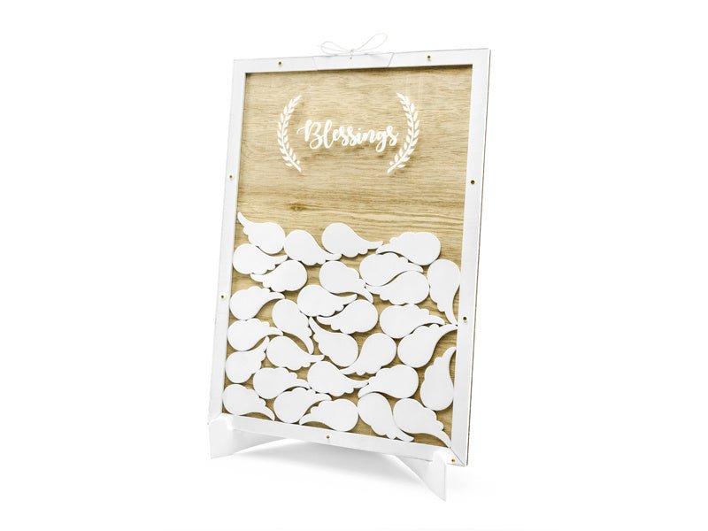 Houten Gastenboek Blessings 39,5cm van Partydeco koop je bij Partywinkel