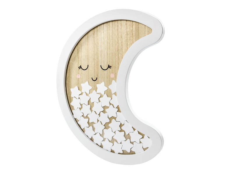 Houten Gastenboek Maan 38,5cm van Partydeco koop je bij Partywinkel