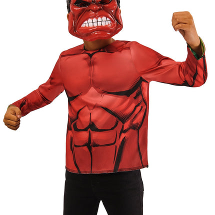 Dziecięca dwustronna koszulka i maski Hulka