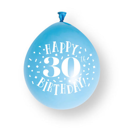 10 sztuk balonów lateksowych „Happy 30th Birthday”, 23 cm