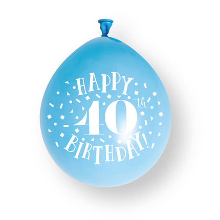 10 szt. balonów lateksowych „Happy 40th Birthday”, 23 cm