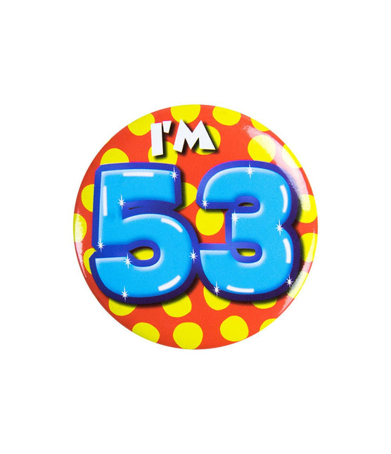 I'm 53 Button 53 Jaar 5,5cm van Paper Dreams koop je bij Partywinkel