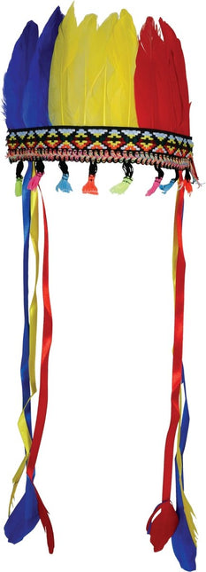 Indianentooi Gekleurd Veren van Fiestas Guirca koop je bij Partywinkel