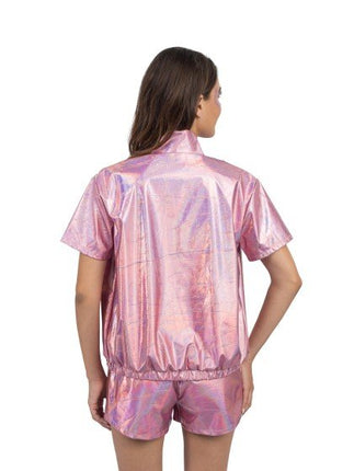 Iriserende Roze Festivalset Dames 2-Delig van CHAKS koop je bij Partywinkel