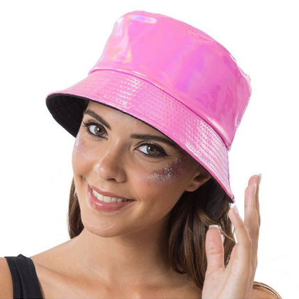 Iriserende Roze Vissershoed One Size van CHAKS koop je bij Partywinkel