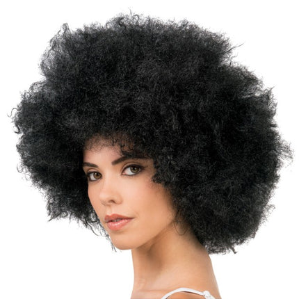 Peruka afro Jackson, czarna, 33 cm