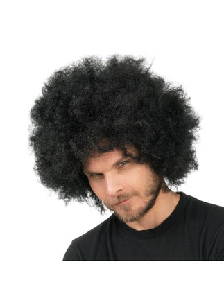 Peruka afro Jackson, czarna, 33 cm