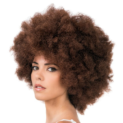 Peruka afro Jackson w kolorze mahoń, 33 cm