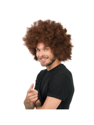 Peruka afro Jackson w kolorze mahoń, 33 cm