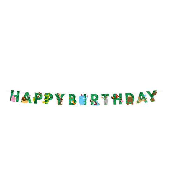 Jungle Letterslinger Happy Birthday 2,5m van Paper Dreams koop je bij Partywinkel