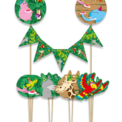 Jungle Taarttopper 30cm - Partywinkel - 8716764241178